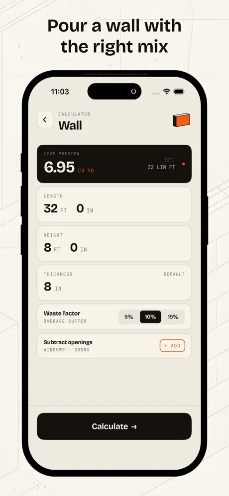 Concrete Calculator - Pour screenshot 6