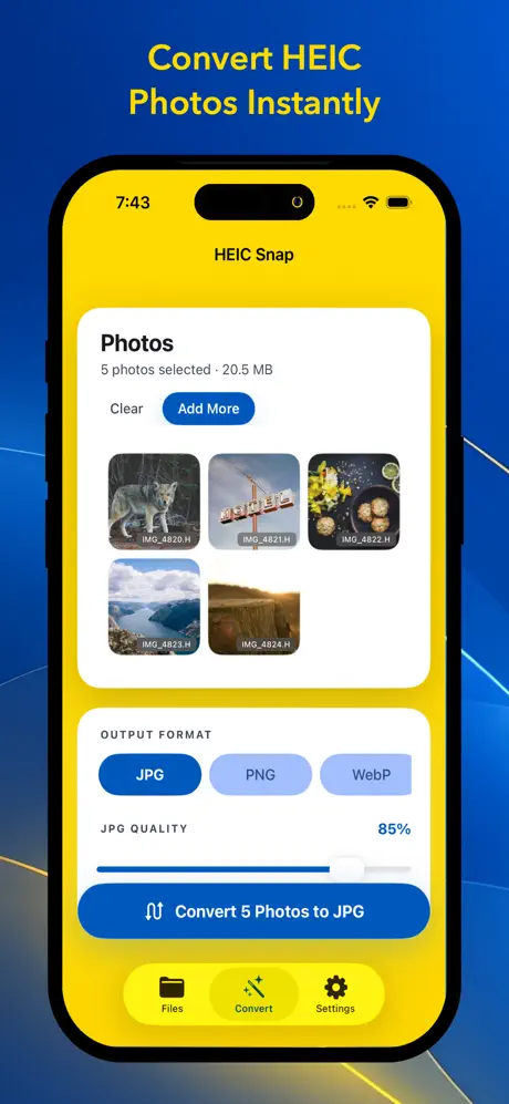 HEIC Snap - Photo Converter screenshot 1