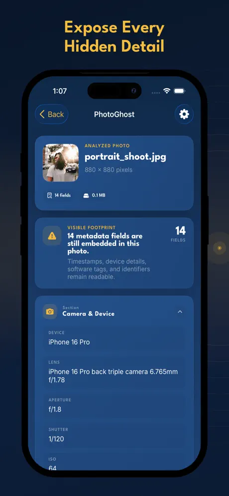 PhotoGhost - Metadata Eraser screenshot 2