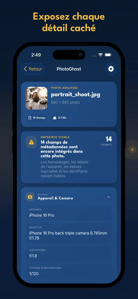 PhotoGhost - Effaceur Metadata screenshot 2