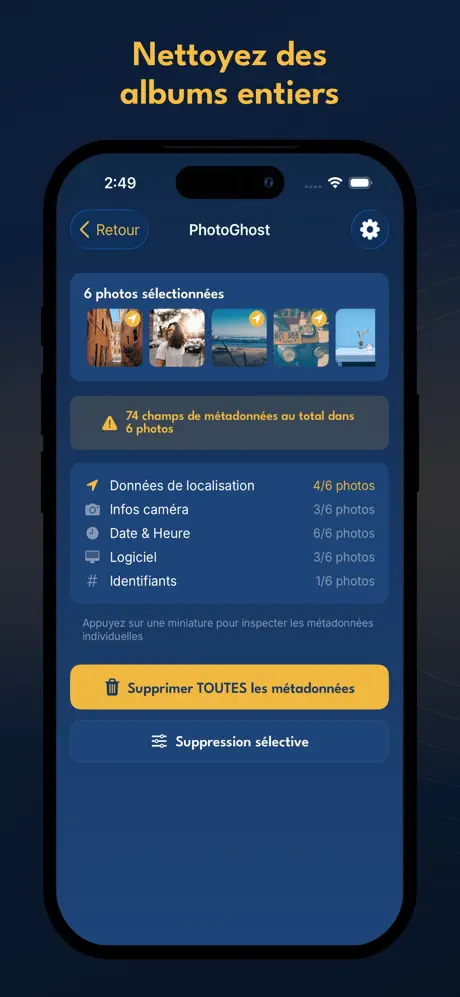 PhotoGhost - Effaceur Metadata screenshot 6