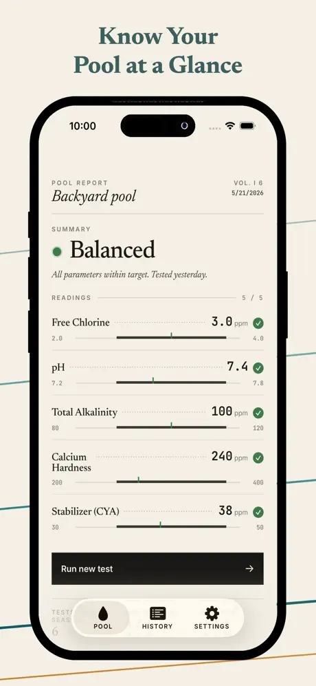 PoolLog - Water Test & Dose screenshot 1