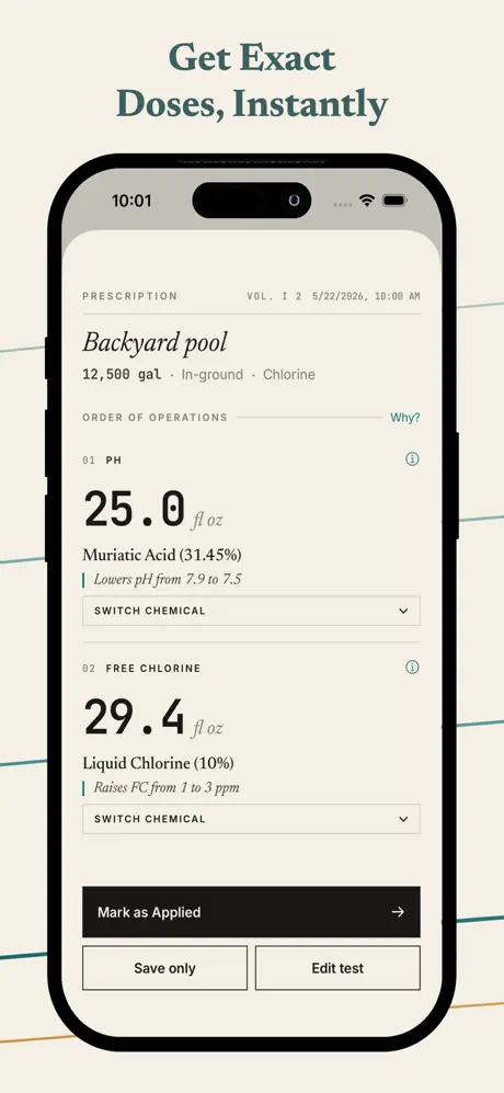 PoolLog - Water Test & Dose screenshot 2