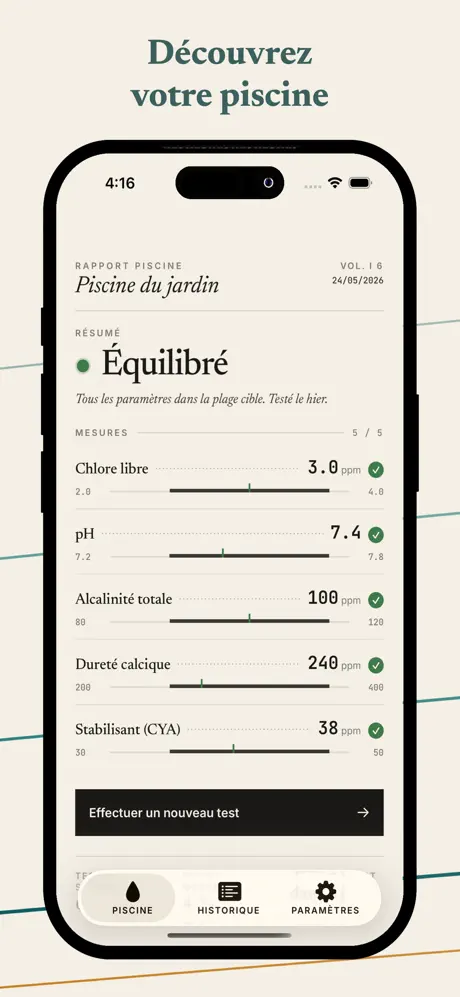 PoolLog - Test et Dose Piscine screenshot 1