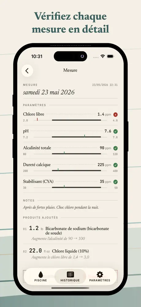PoolLog - Test et Dose Piscine screenshot 6