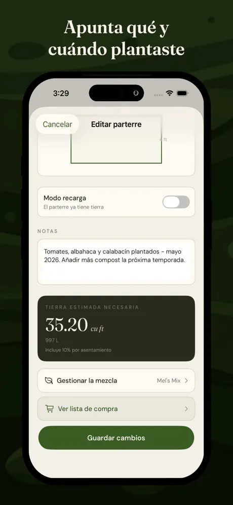 Calculadora Tierra Huerto screenshot 3