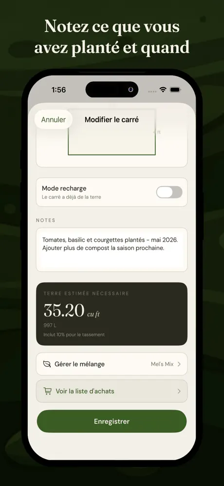 Calcul Terre Jardinière screenshot 3