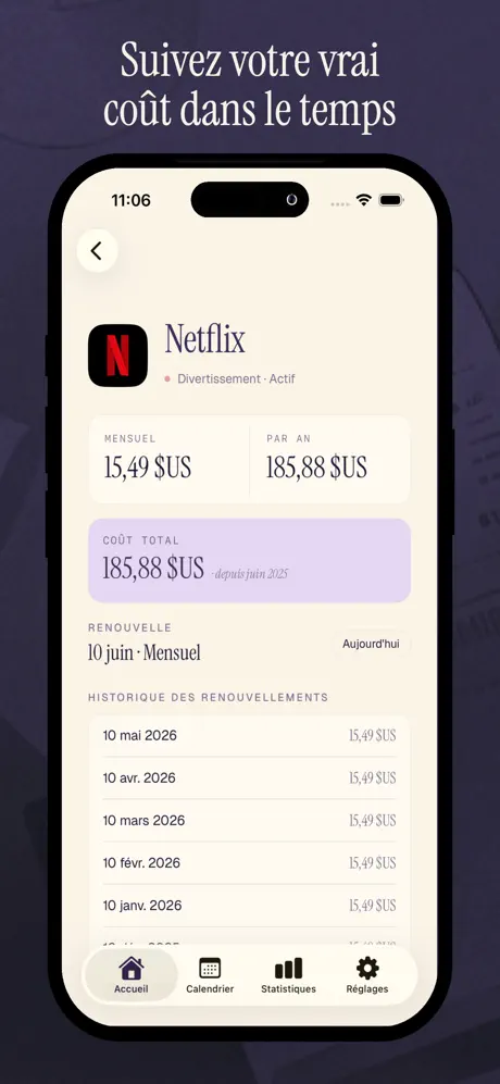 SubLog - Suivi Abonnements screenshot 3