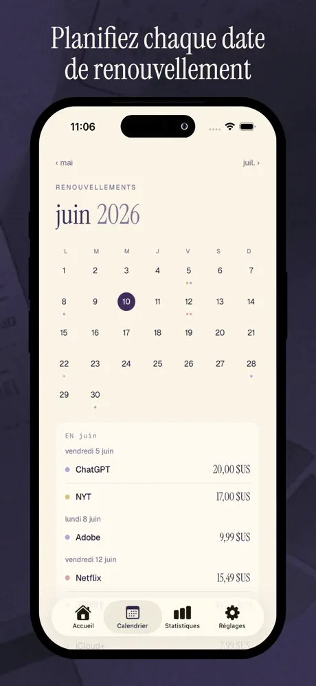 SubLog - Suivi Abonnements screenshot 4