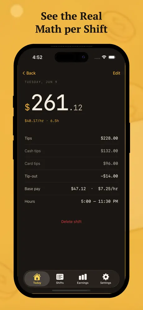 Tip Jar - Shift & Wage Log screenshot 3