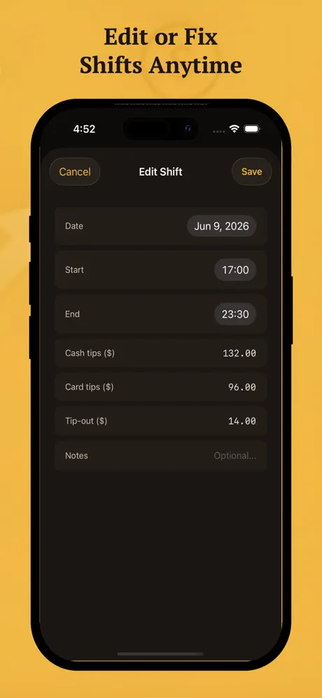Tip Jar - Shift & Wage Log screenshot 6