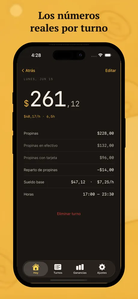 Tip Jar - Registro de Turnos screenshot 3