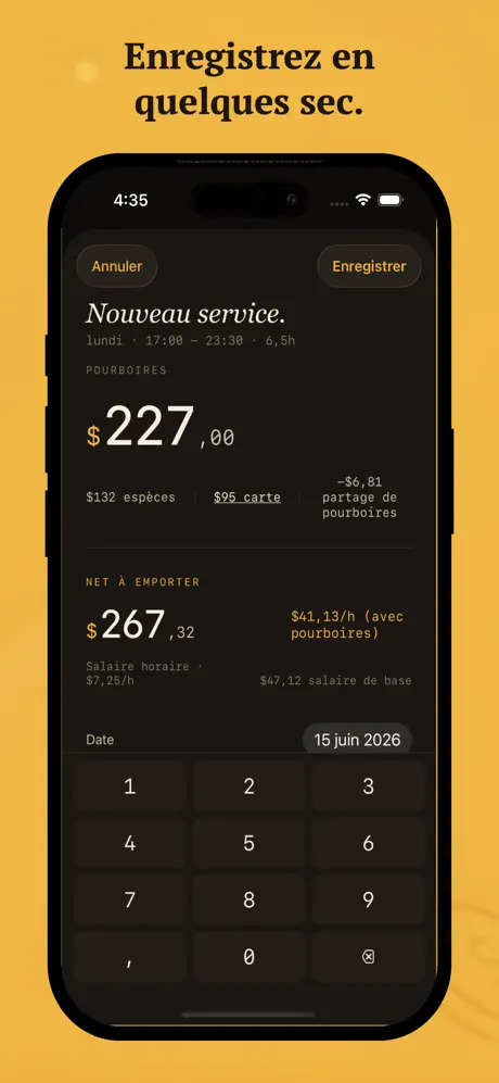 Tip Jar - Journal de Quarts screenshot 2