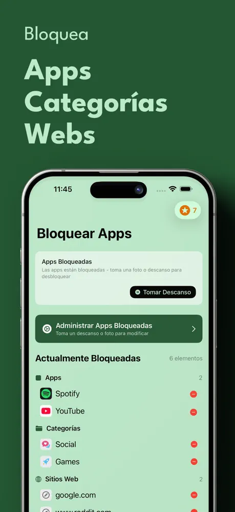 Touch Grass: Limitar Pantalla screenshot 2